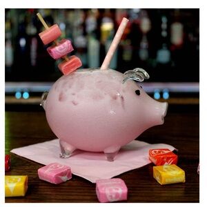 NEW - 13oz pig cocktail glass